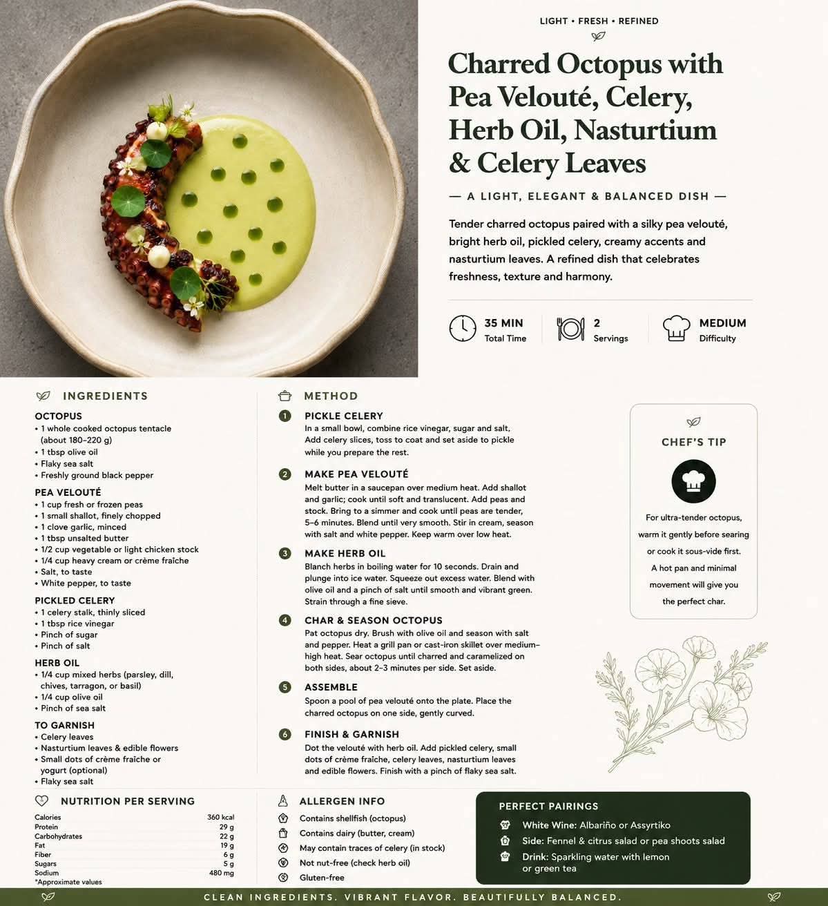 Charred octopus