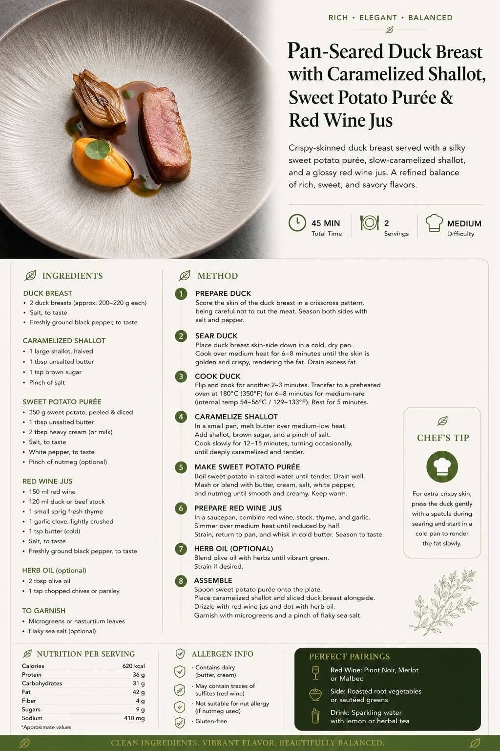 Duck with shallots
