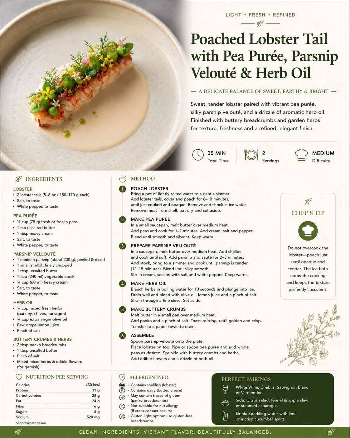 Langoustine with herbs